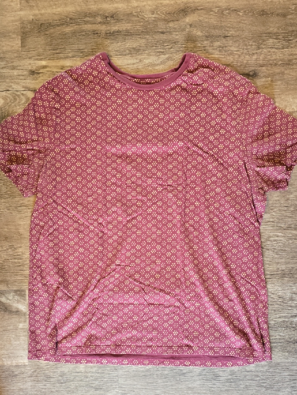 Goodfellow & Co Dusty Rose Short-Sleeve Crewneck with Gold Honeycomb
